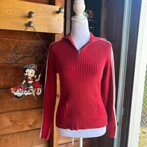 Y2k gap red quarter zip sweater